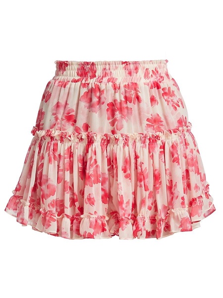 Marion Floral Ruffle Miniskirt