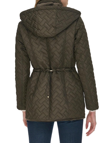 Quilted Button Front Jacket