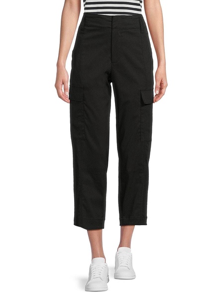 Barrel Leg Cropped Cargo Pants