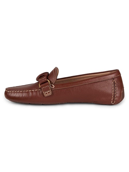 Emmie Knot Leather Driving Loafers