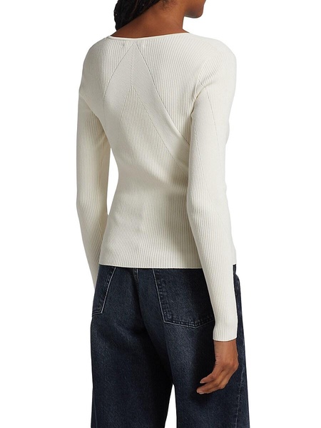 Asher Long-Sleeve Rib-Knit Sweater