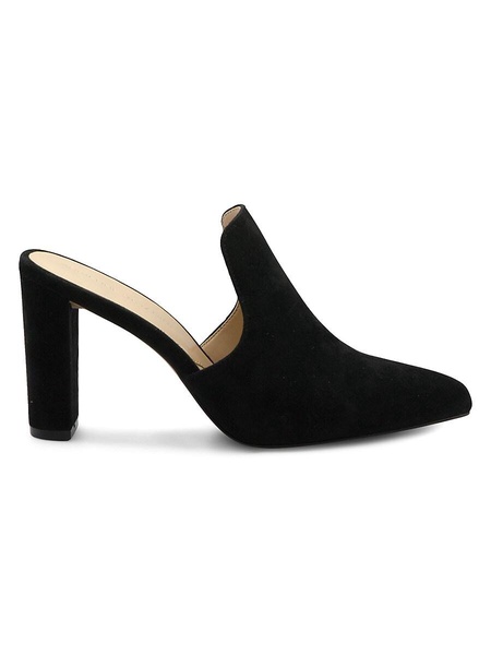 Nella Faux Leather Block Heel Mules