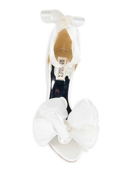 Neryssa Bow Trim Satin Sandals