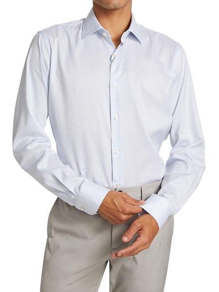 Micro Criss-Cross Anti-Wrinkle Shirt