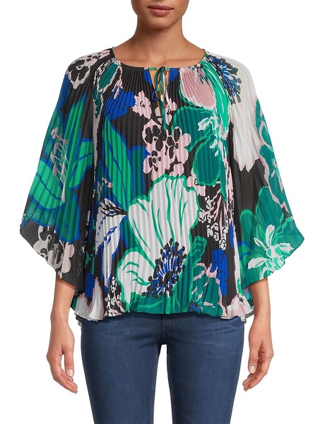 Jeanine Floral Pleated Blouse