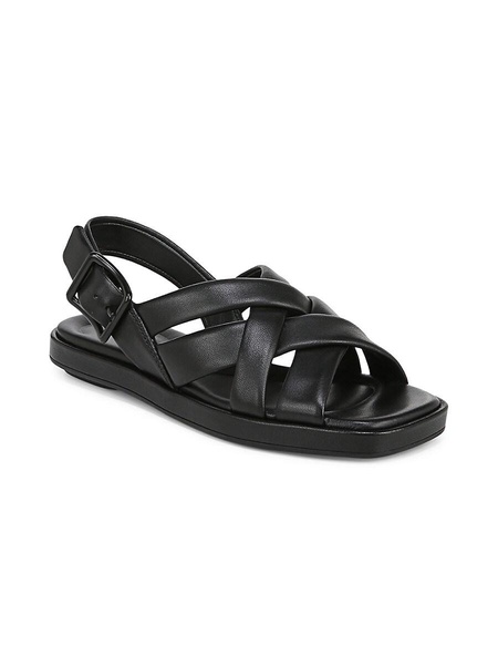 Rexx-B Crisscross Leather Flat Sandals