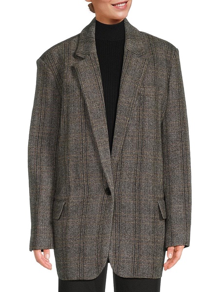 Charlyne herringbone wool jacket