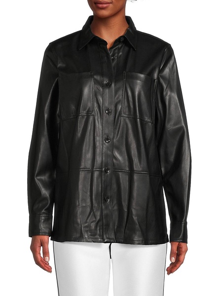 Faux Leather Shirt