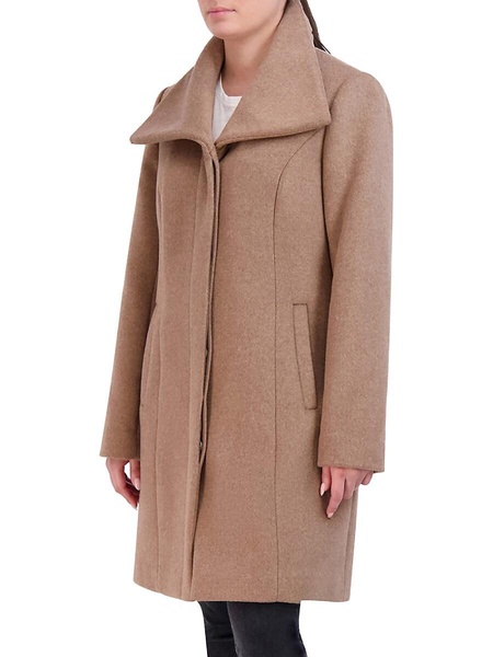 Convertible Collar Wool Blend Coat