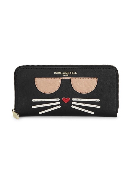 Choupette Continental Faux Leather Wallet