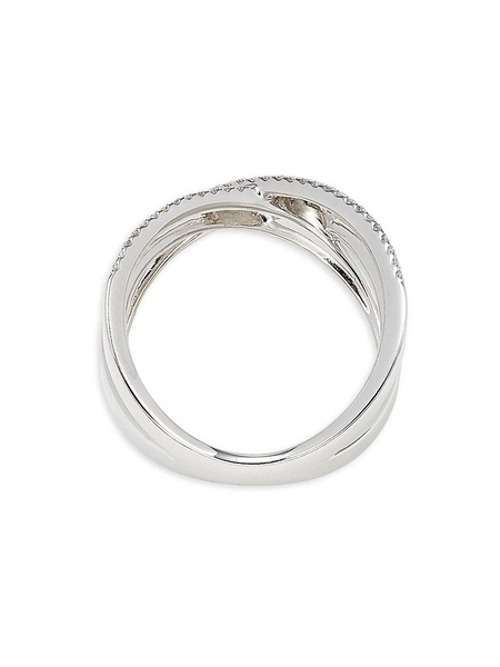 14K White Gold & 0.32 TCW Diamond Ring