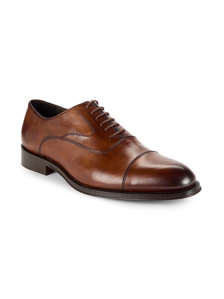 Cap Toe Leather Oxford Shoes