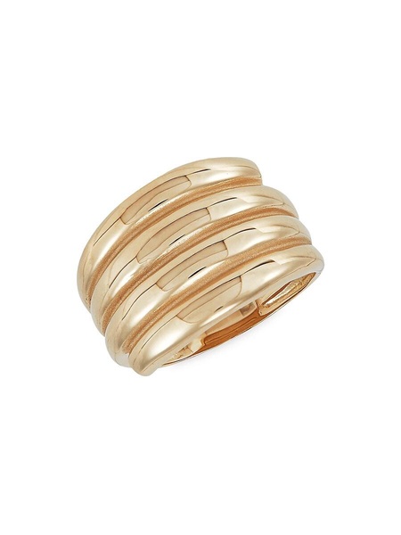 14K Yellow Gold Ribbed Ring