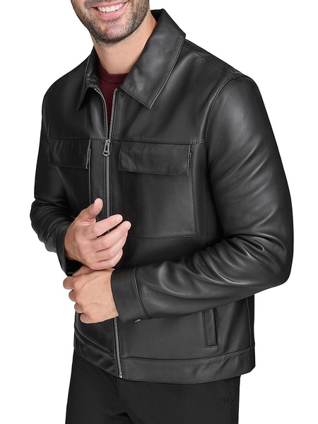 Bonded Leather Blend Jacket