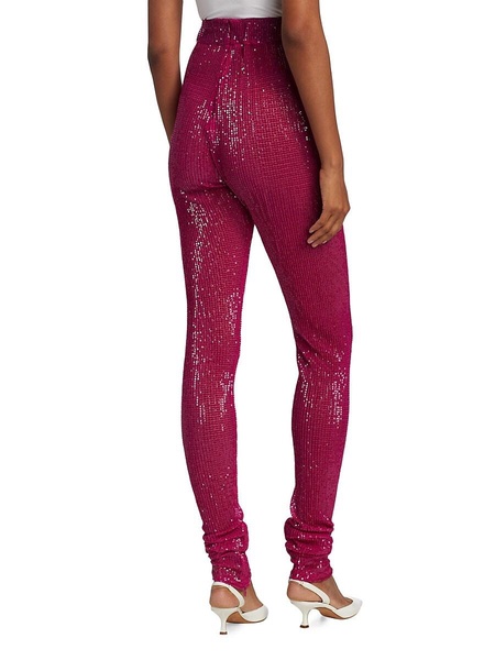 Skinny Sequin Mesh Leggings