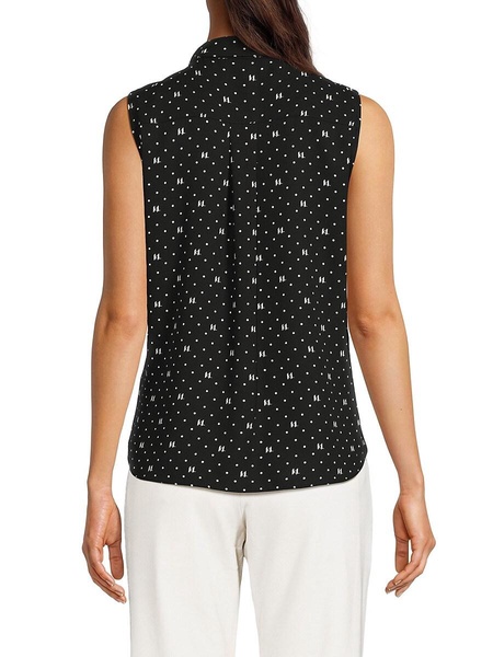 Logo Polka Dot Collared Shirt