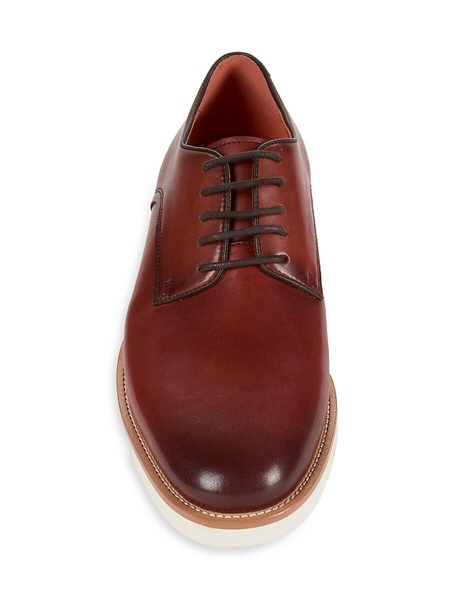 Emiliano Almond Toe Leather Derby Shoes