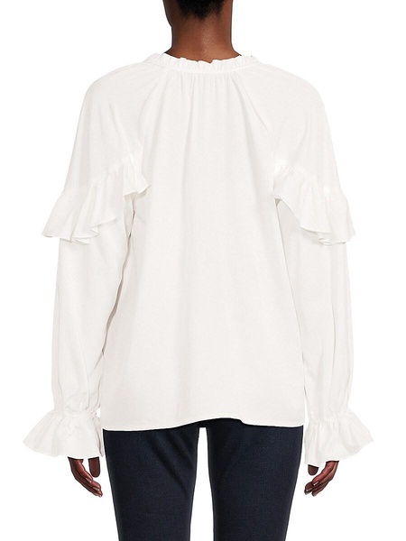 Ruffle Raglan Sleeve Shirt