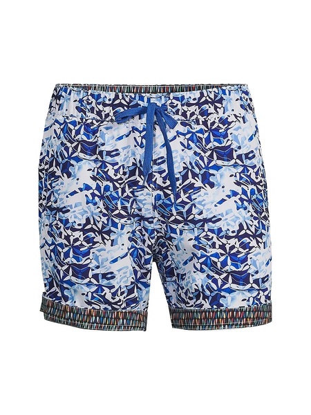 Pogues Abstract Print Drawstring Shorts