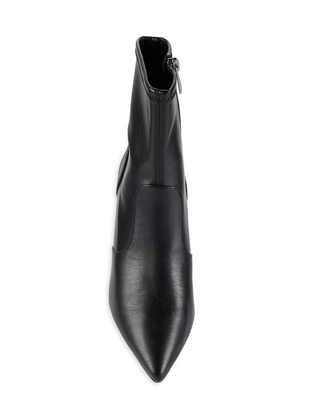 Quartz 76MM Faux Leather Stiletto Boots