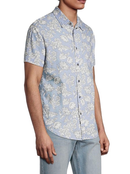 Carson Relaxed Fit Floral Linen Blend Shirt