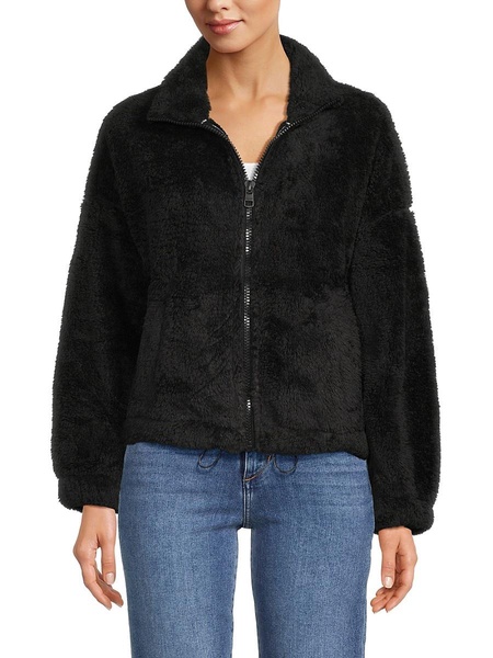 Drop Shoulder Faux Fur Jacket