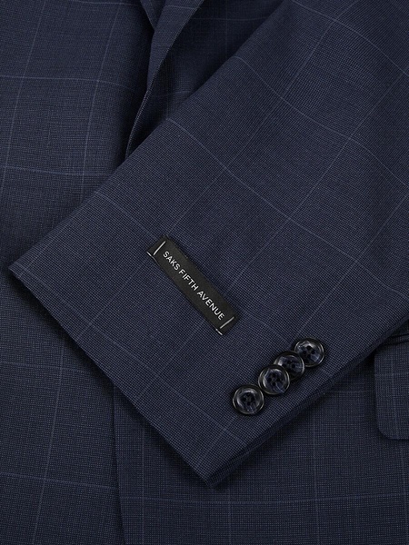 Plaid Wool Blend Suit