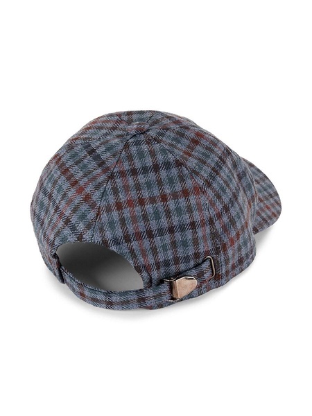 Glen Plaid Wool Baseball Cap