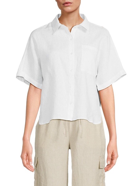 Short Sleeve 100% Linen Shirt