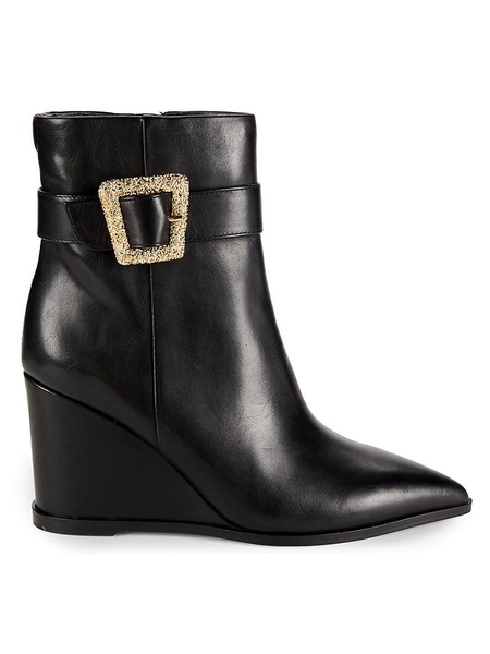 Weslie Leather Wedge Ankle Boots