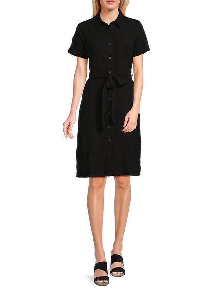 Belted Knee Length Shirtdress