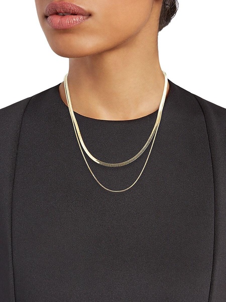 Alexandria 14K Goldplated Layered Chain Necklace