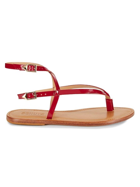 Elsie Leather Trim Flat Sandals