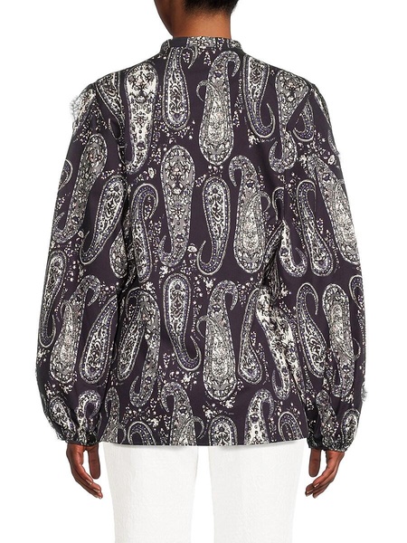 Paisley Keyhole Blouse