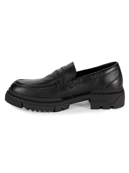 Leather Chunky Penny Loafers