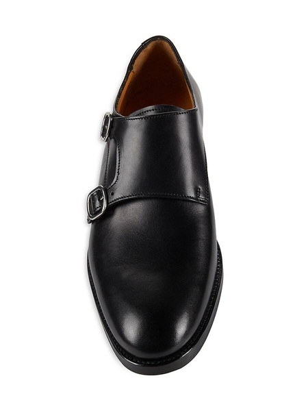 Matthew Leather Double Monk Strap Shoes