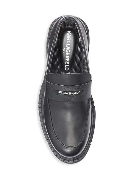 Logo Leather Penny Loafers