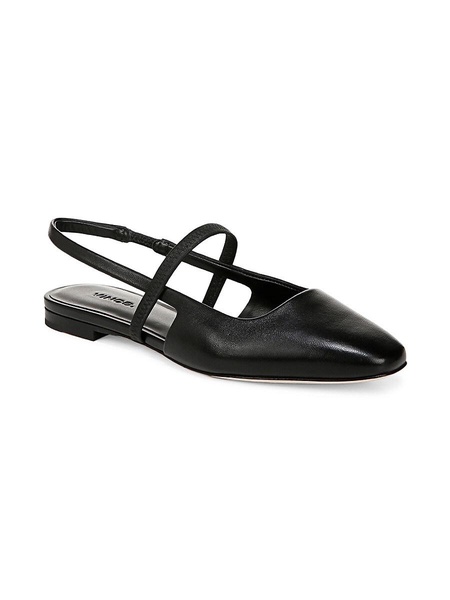 Bernice Leather Slingback Flats