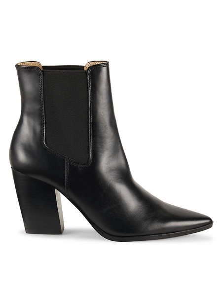 Sloane 83MM Point Toe Leather Ankle Boots