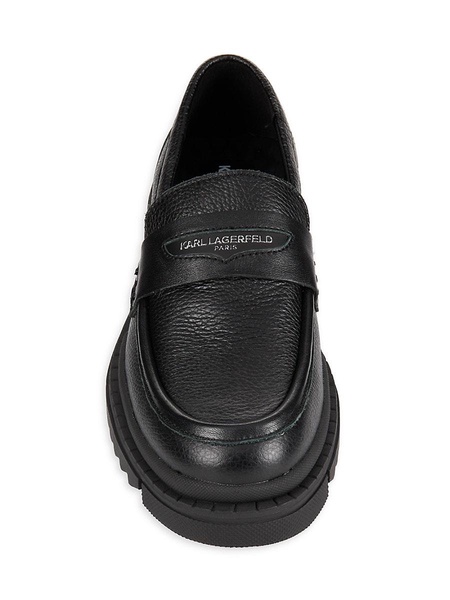 Leather Chunky Penny Loafers