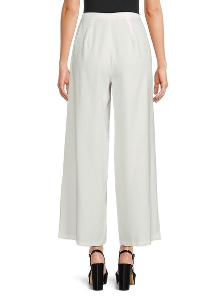 Flat Front High Waist Wide Leg Pants