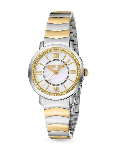 30MM Two Tone Stainless Steel Bracelet Watch