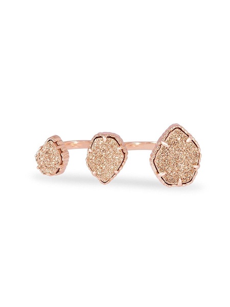 Naomi 14K Rose Goldplated & Drusy Ring