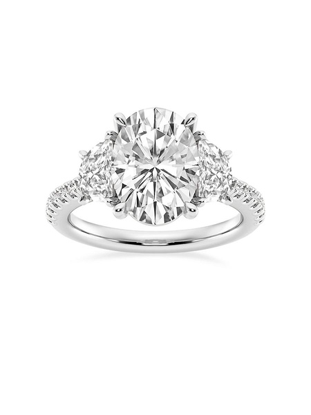 Build Your Own Collection Platinum & Three Stone Lab Grown Diamond Engagement Ring