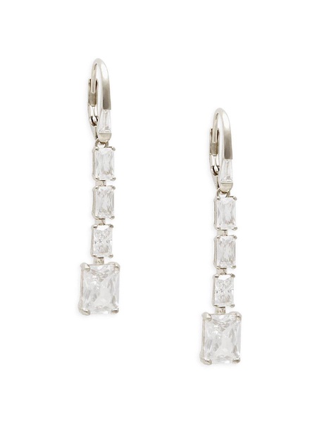 Naomi 18K Rhodium Plated Brass & Cubic Zirconia Drop Earrings