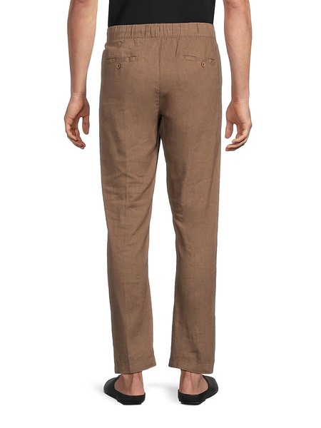 Linen Blend Drawstring Pants