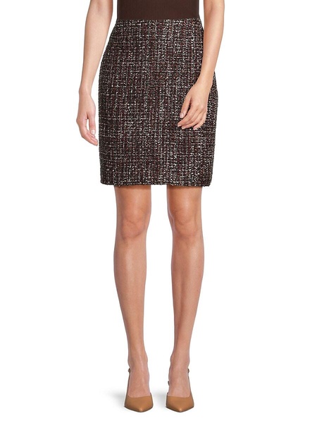 Tweed Wool Blend Mini Skirt