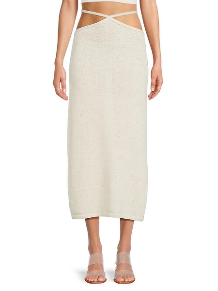 Hedda Knit Wrap Midi Skirt