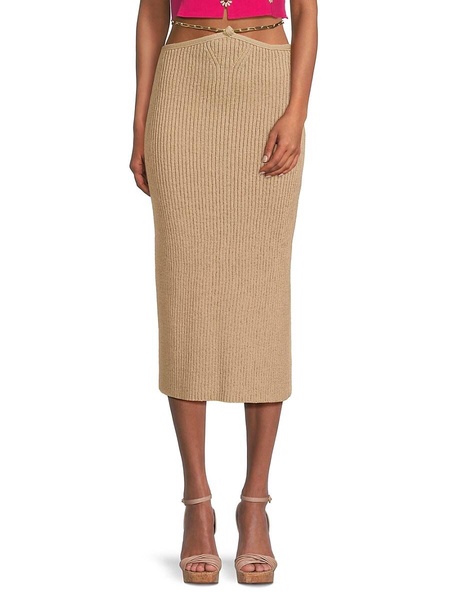 Zariana Ribbed Midi Skirt