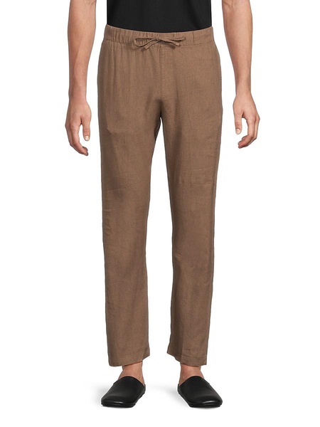 Linen Blend Drawstring Pants